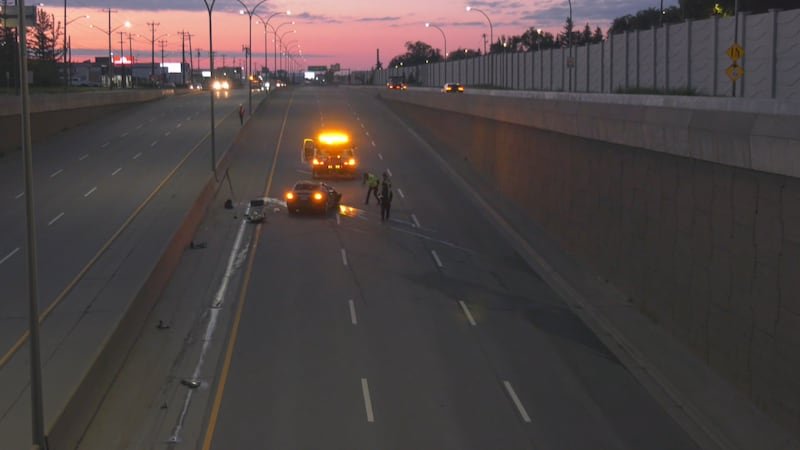 Yellowhead Trail crash affecting traffic