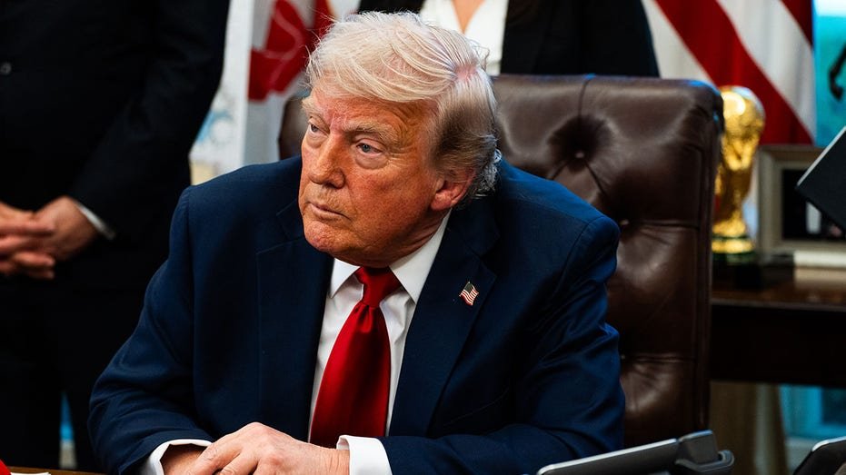 Trump during executive order signing session