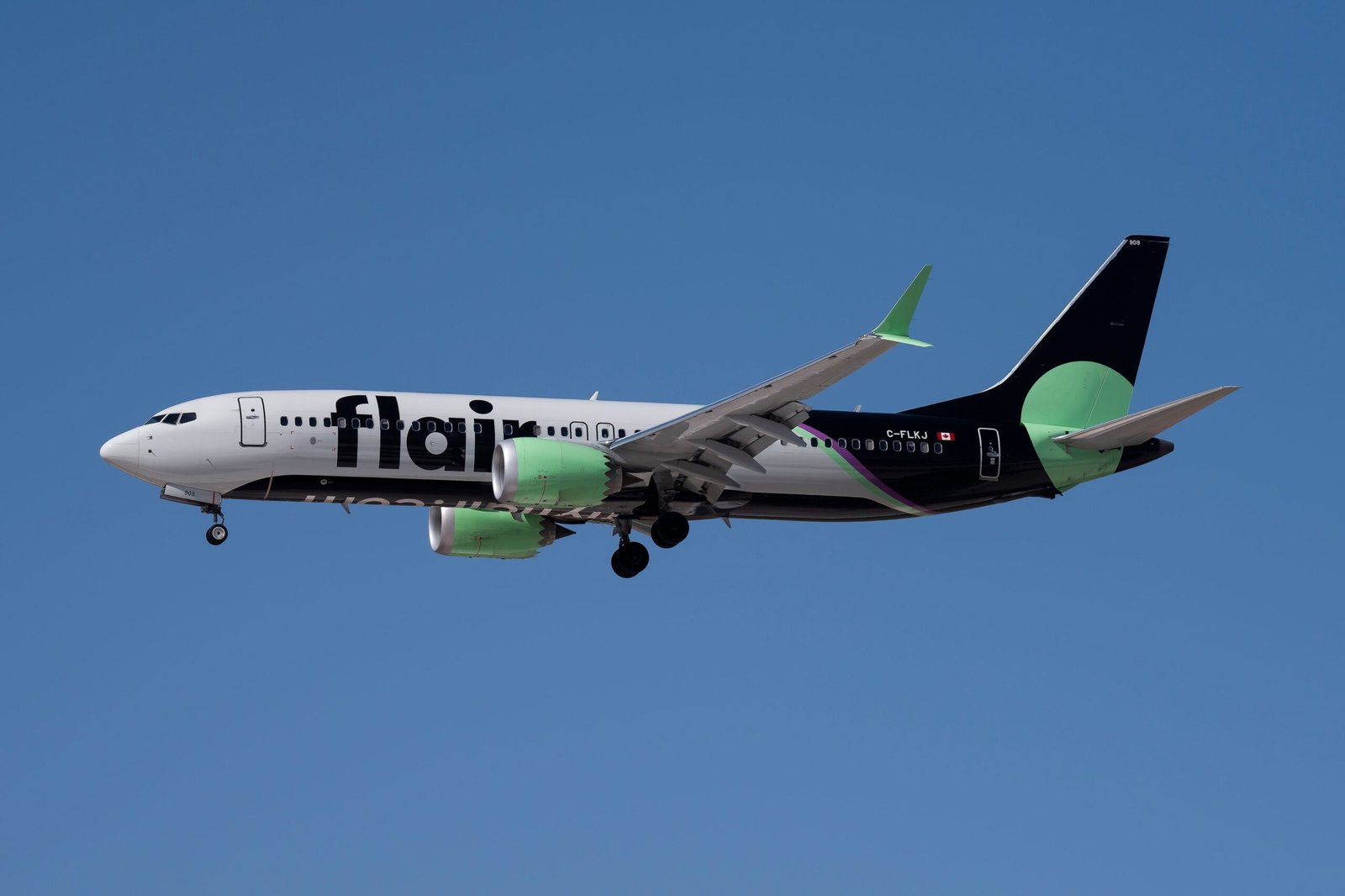 Flair Airlines Boeing 737 MAX 8 shutterstock_2289927691