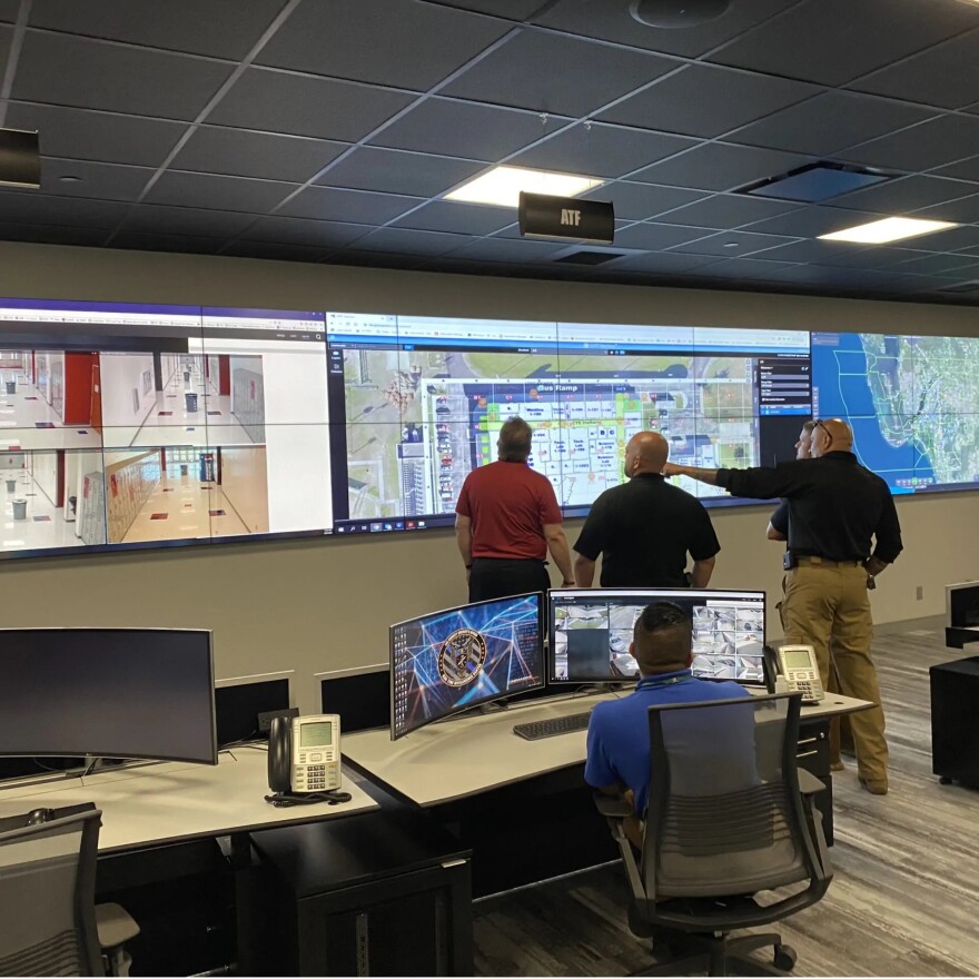 Critical Response Group maps in use at a 911 center