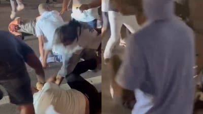 A violent brawl broke out near the Cincinnati Jazz Festival on Saturday. (X)